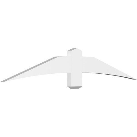 Ekena Millwork Bellingham Architectural Grade PVC Gable Bracket, 72"W x 12"H x 2"D x 6"F, 4/12 Pitch GBP072X12X0206BEL00